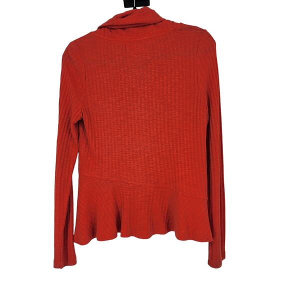 Anthropologie Maeve Red Addie Ruffled Hacci Long Sleeve Pullover Top Size Small - Picture 6 of 6